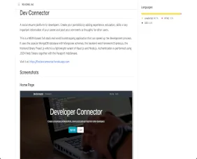 DevConnector GitHub repository